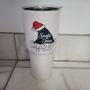 Built Tumbler Holiday Theme Double Wall Vacuum Sealed Stainless Steel White 30oz